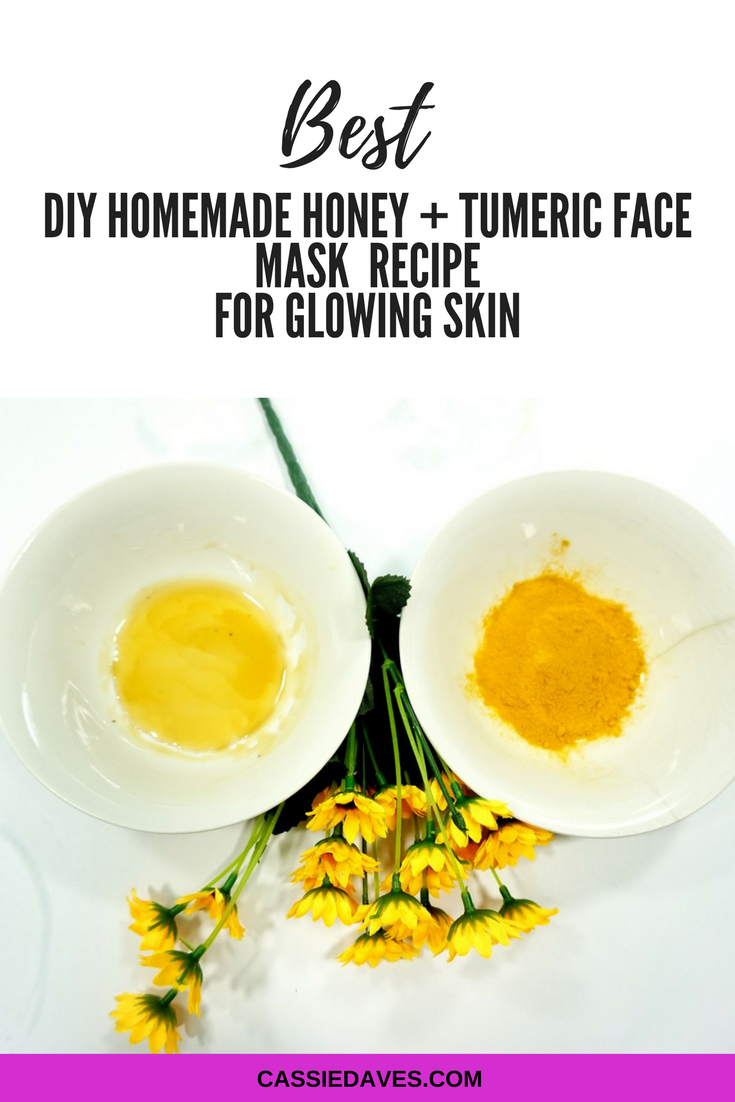 Pinterest graphic for diy turmeric face mask