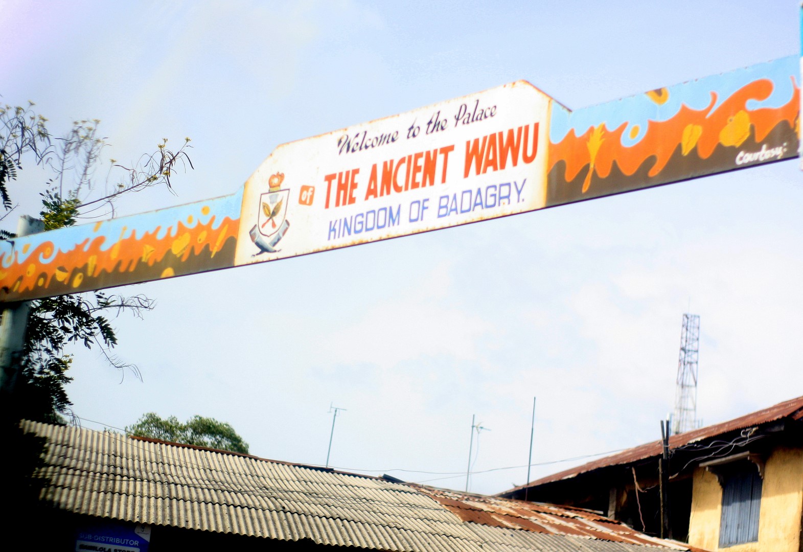 sign showing the entrance to the Ancient wawu kingdom of badagry
