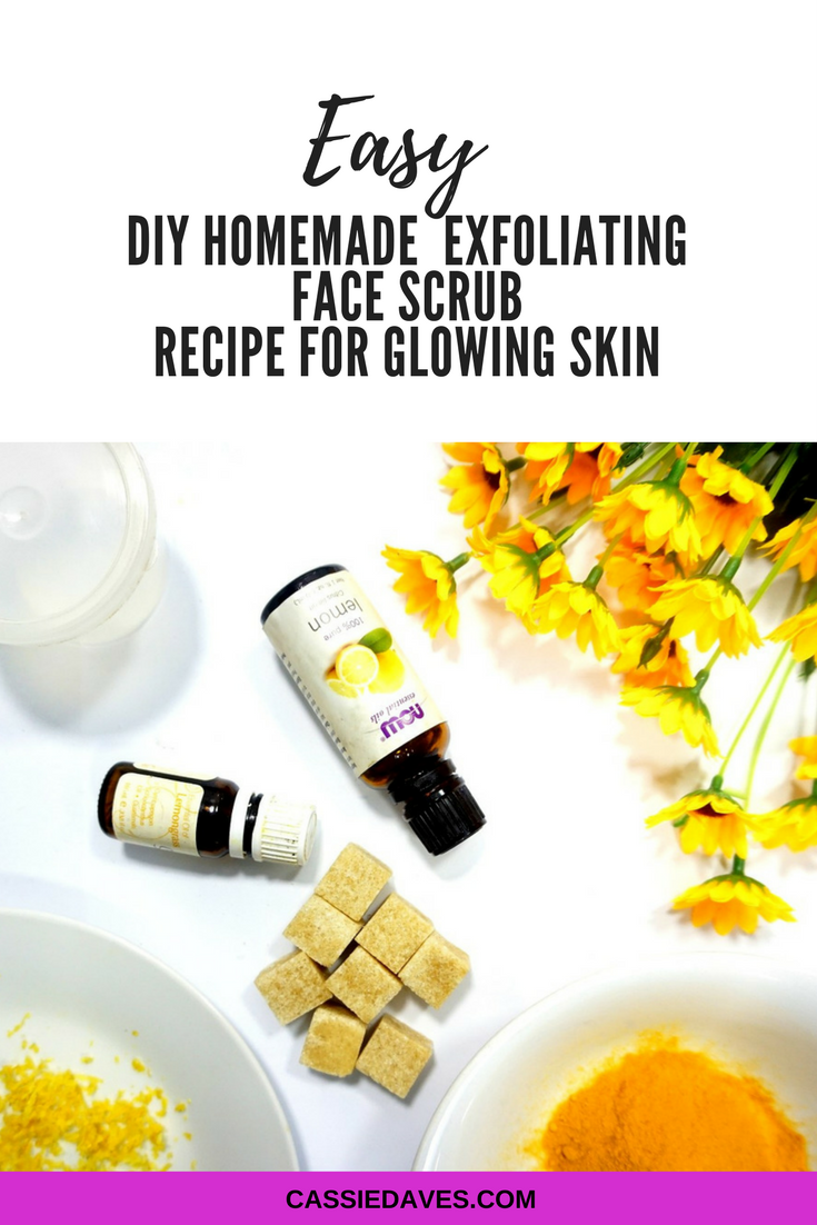 Exfoliating homemade face scrub recipe blog graphics 