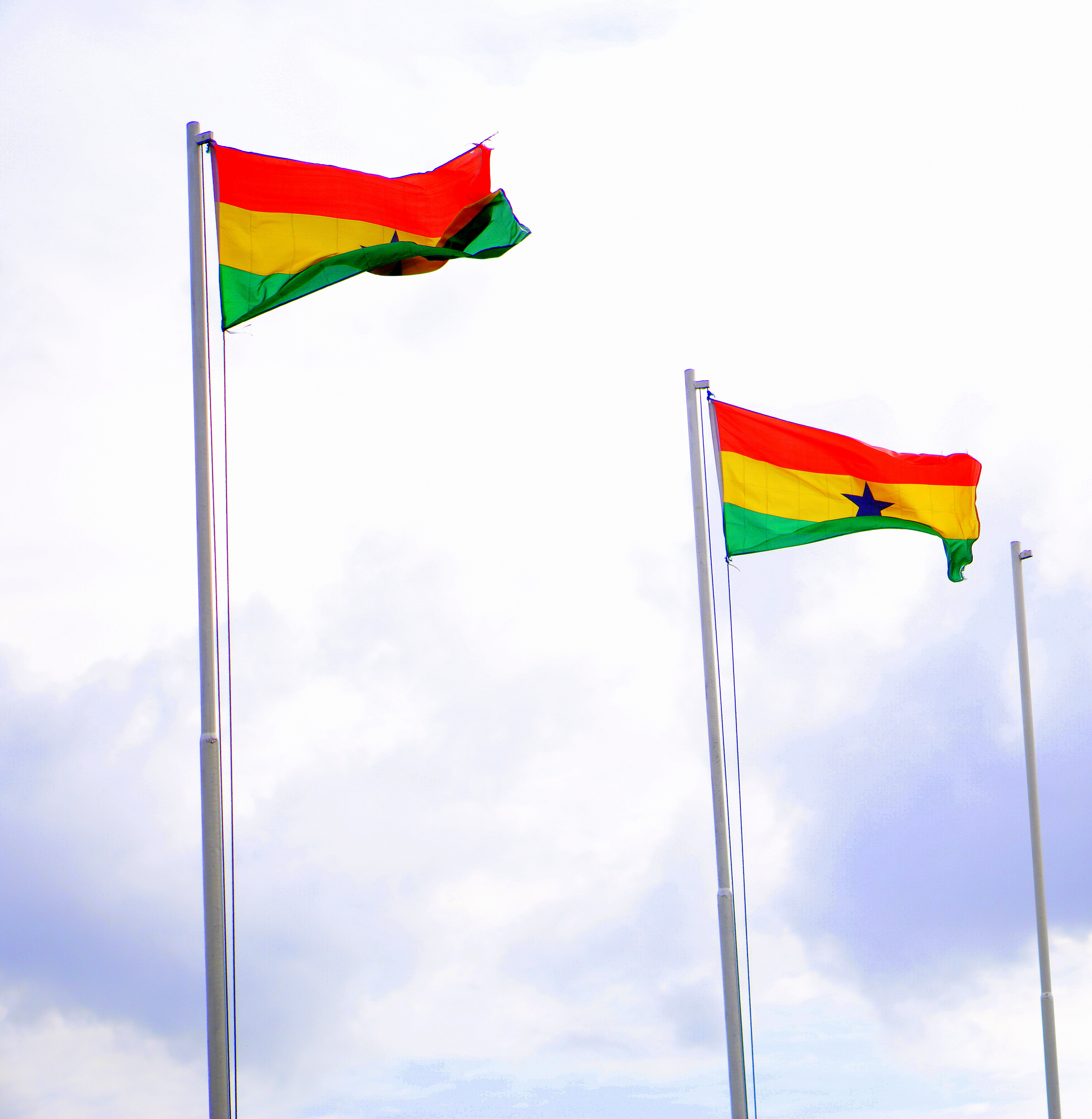 Picture of the Ghana flag on my road trip from Lagos to ghana by road