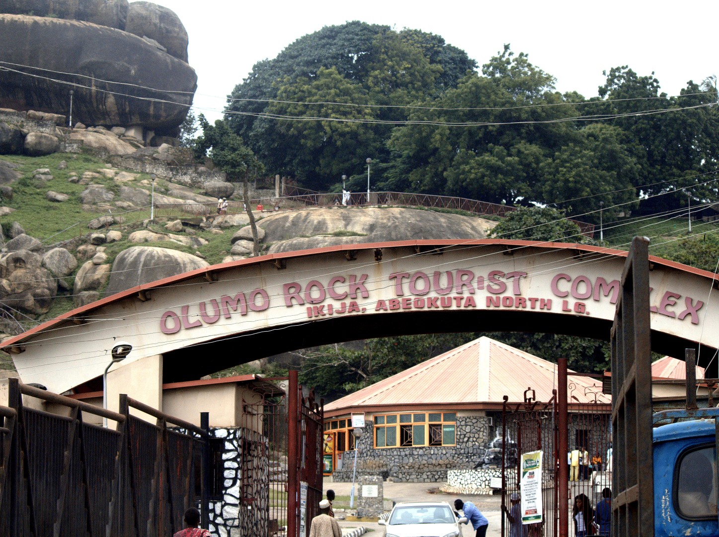 The olumo rock tourist complex entrance gate