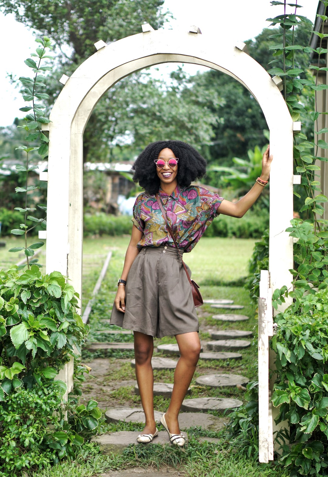 Nigerian fashion and lifestyle blogger cassie daves at the jaekel house lagos garden