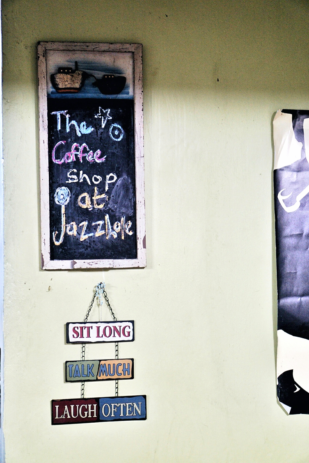 Coffee shop sign at jazzhole lagos