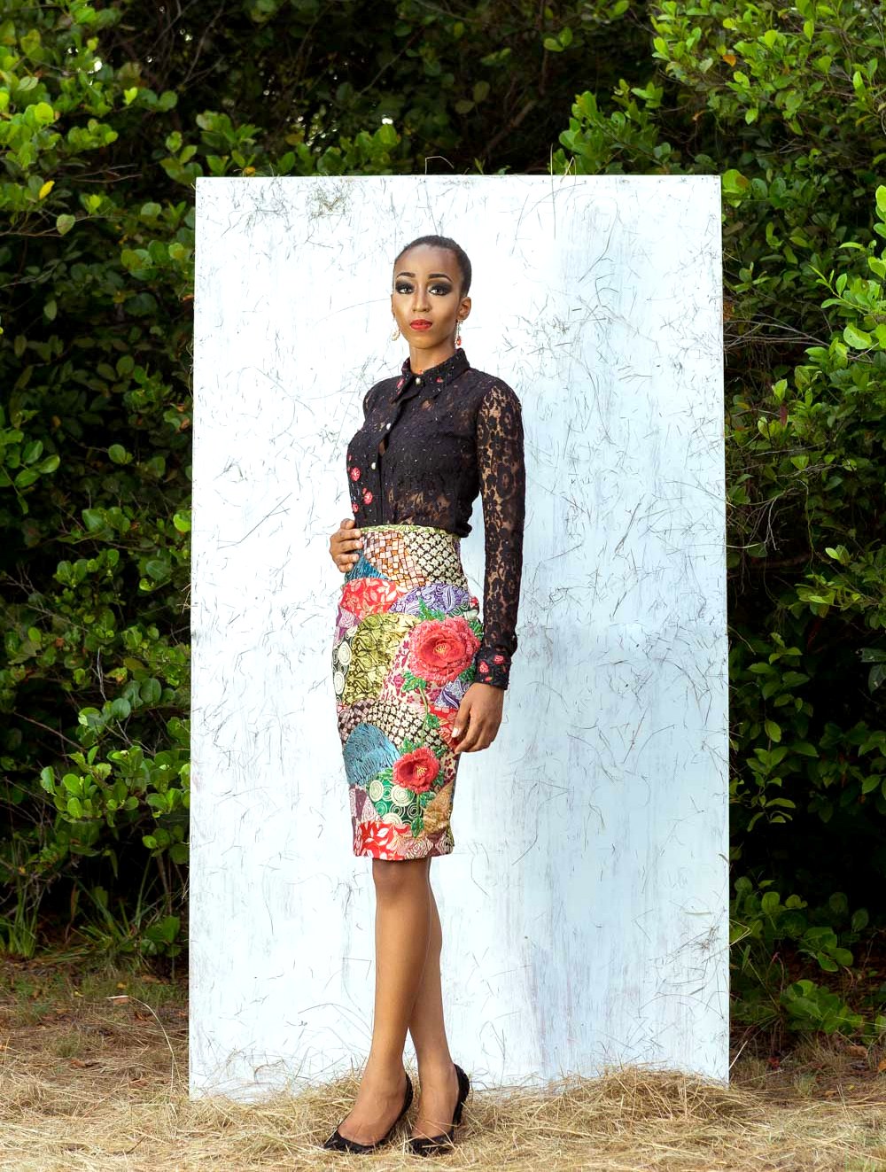 Nigerian fashion blogger and model Cassie Daves for Moofa designs