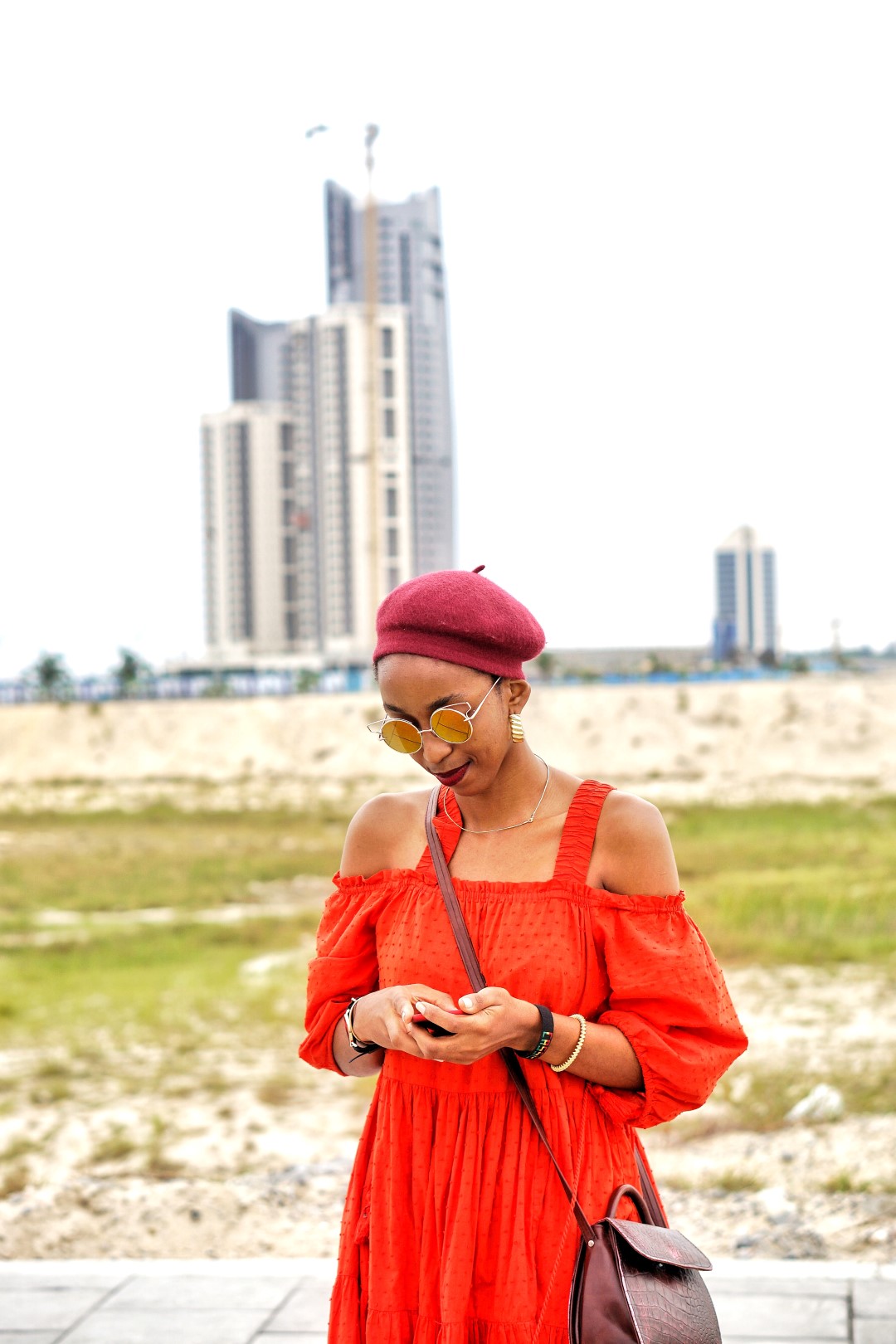 Nigerian fashion blogger Cassie Daves beret fashion trend for lfdw