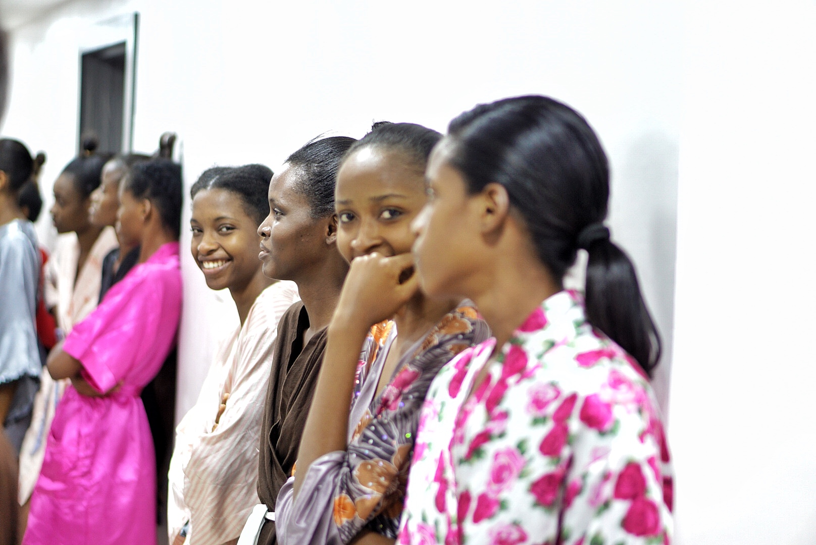 Models in tone during fittings at gtbank fashion weekend 2017