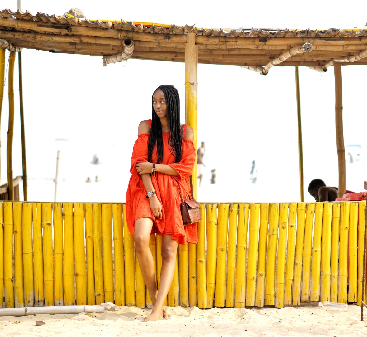Blogger Cassie Daves at Tarkwa bay 