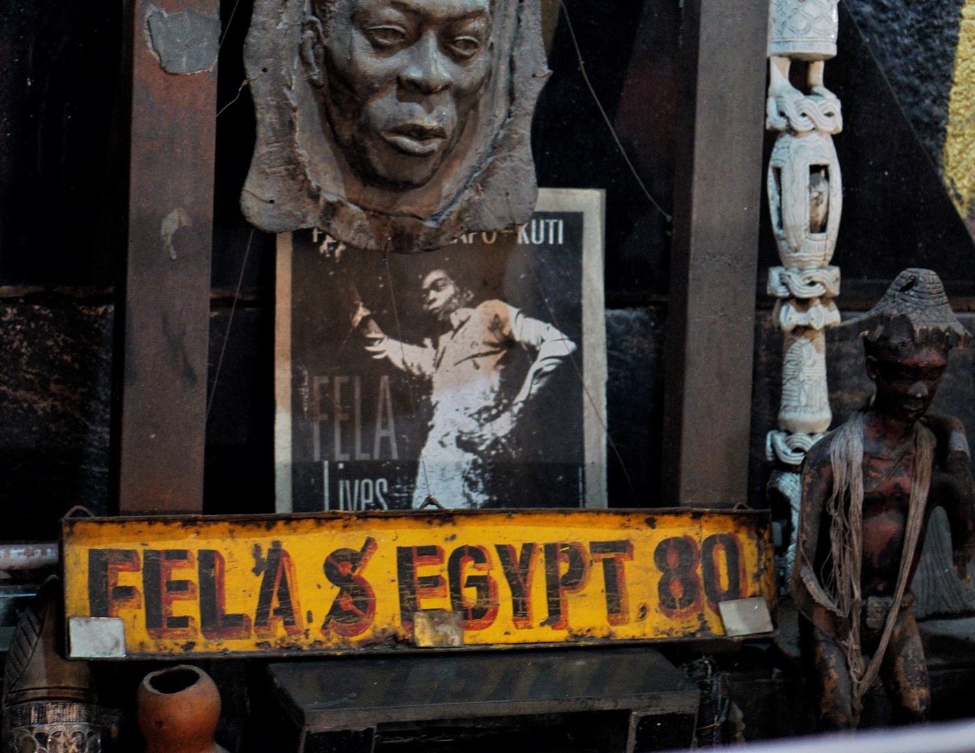Picture of Fela at fela's shrine