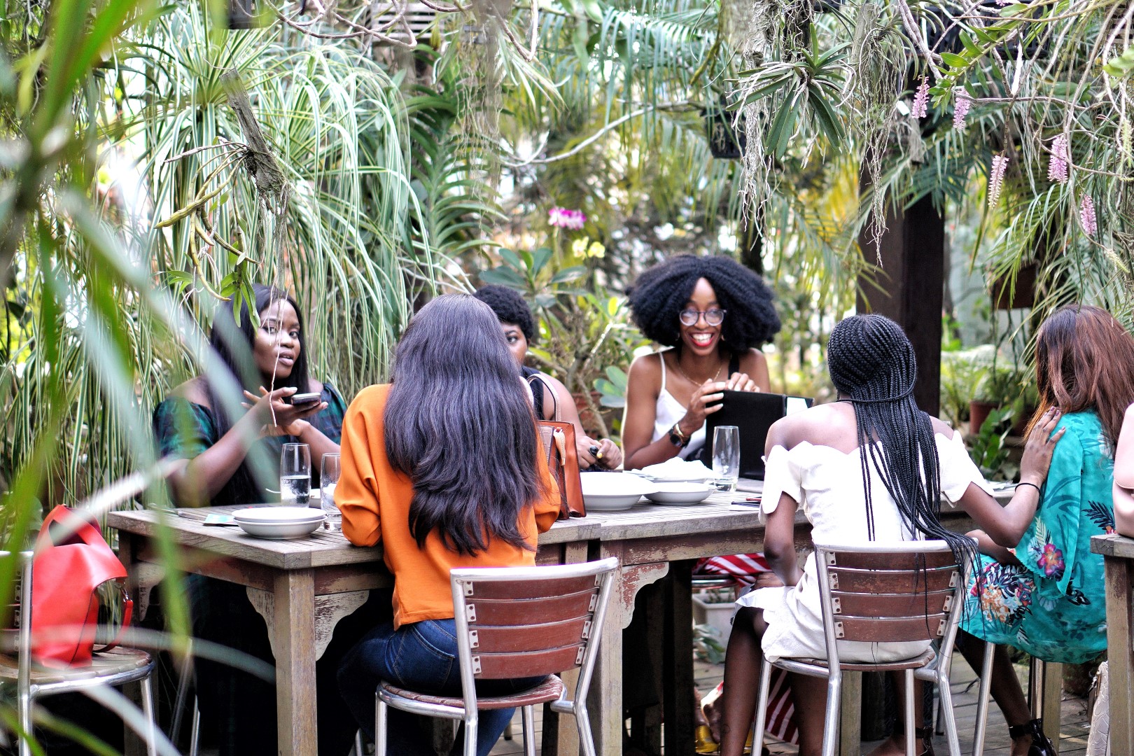 Cassie daves galentines day out at orchid bistro restaurant in ikeja