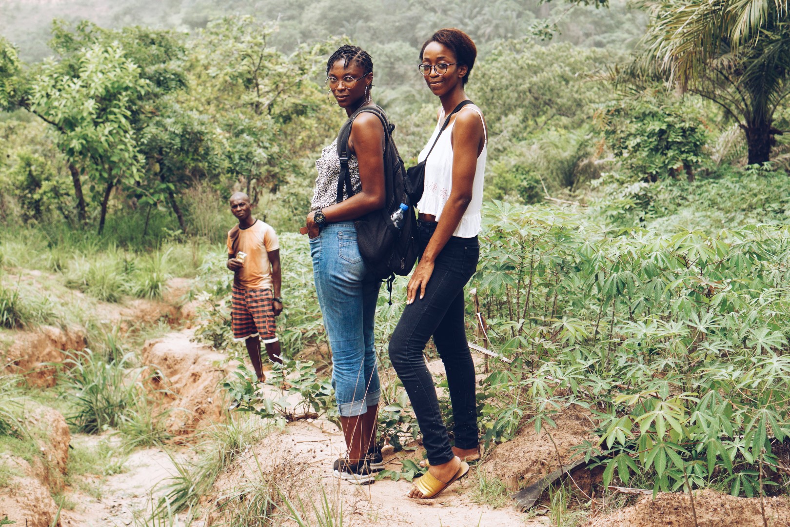 Cassie Daves and Friend at oine forest in Enugu
