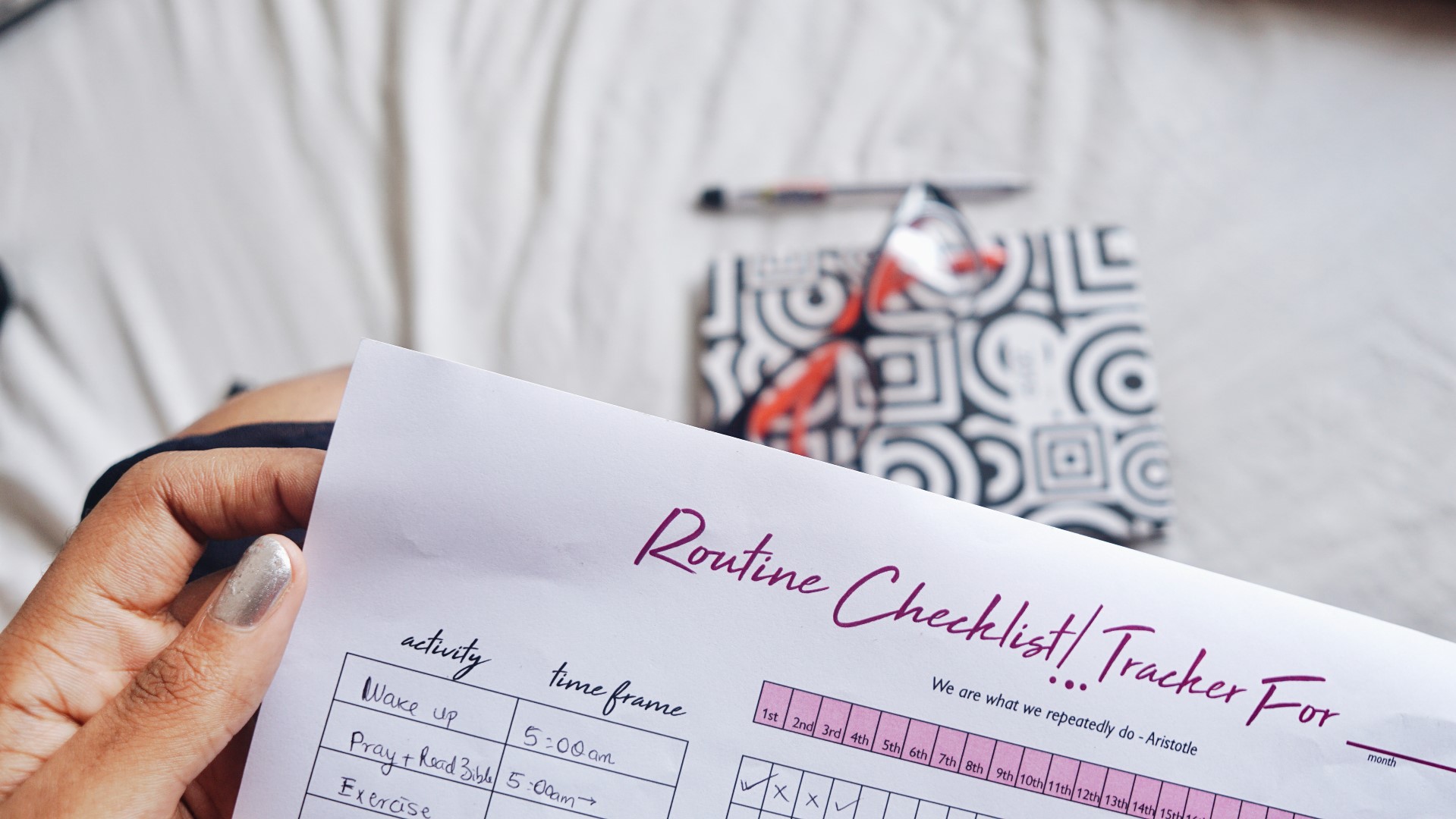 routine habit tracker printable for a productive year
