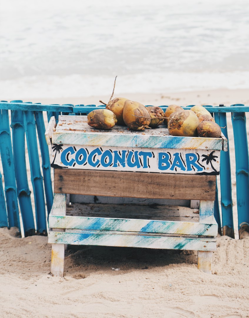 Coconut stand at laguna beach Lagos