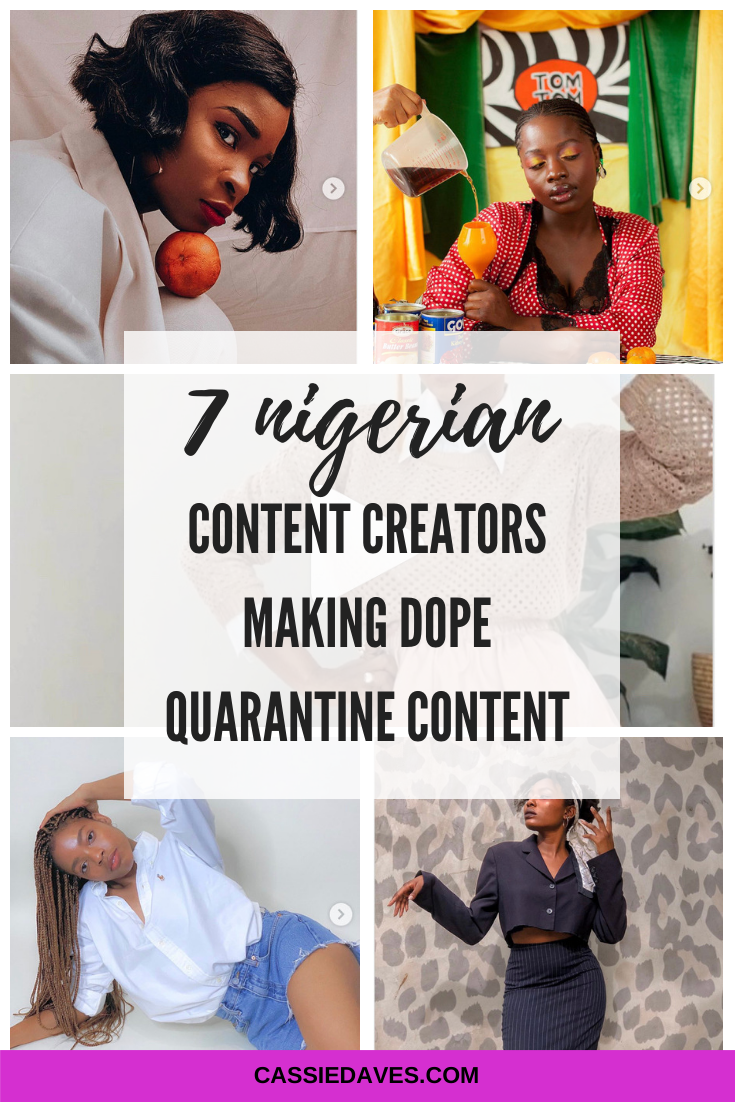 Pinterest graphic for Nigerian content creator Cassie Daves blog
