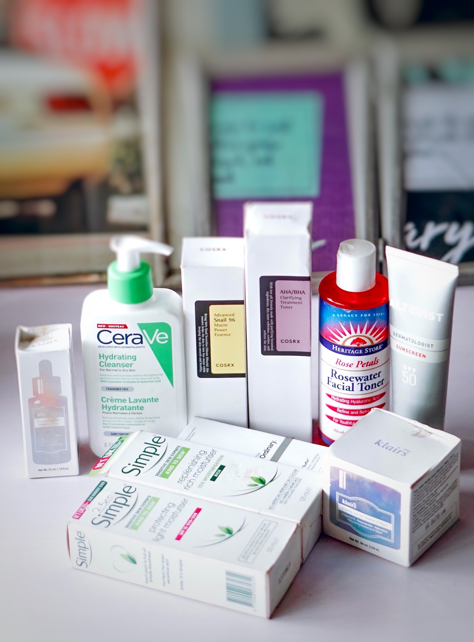 Skincare haul cassiedaves blog - cosrx, simple uk brand, dear klairs, cerave, the ordinary brand