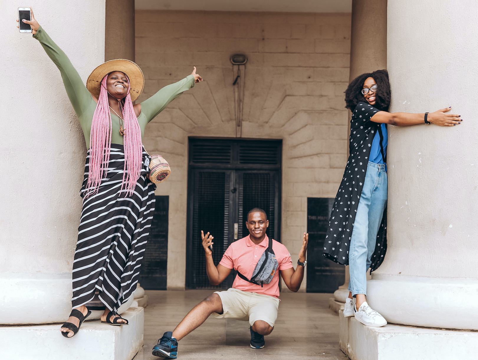 Nigerian travel and lifestyle bloggers at Mapo hall Ibadan