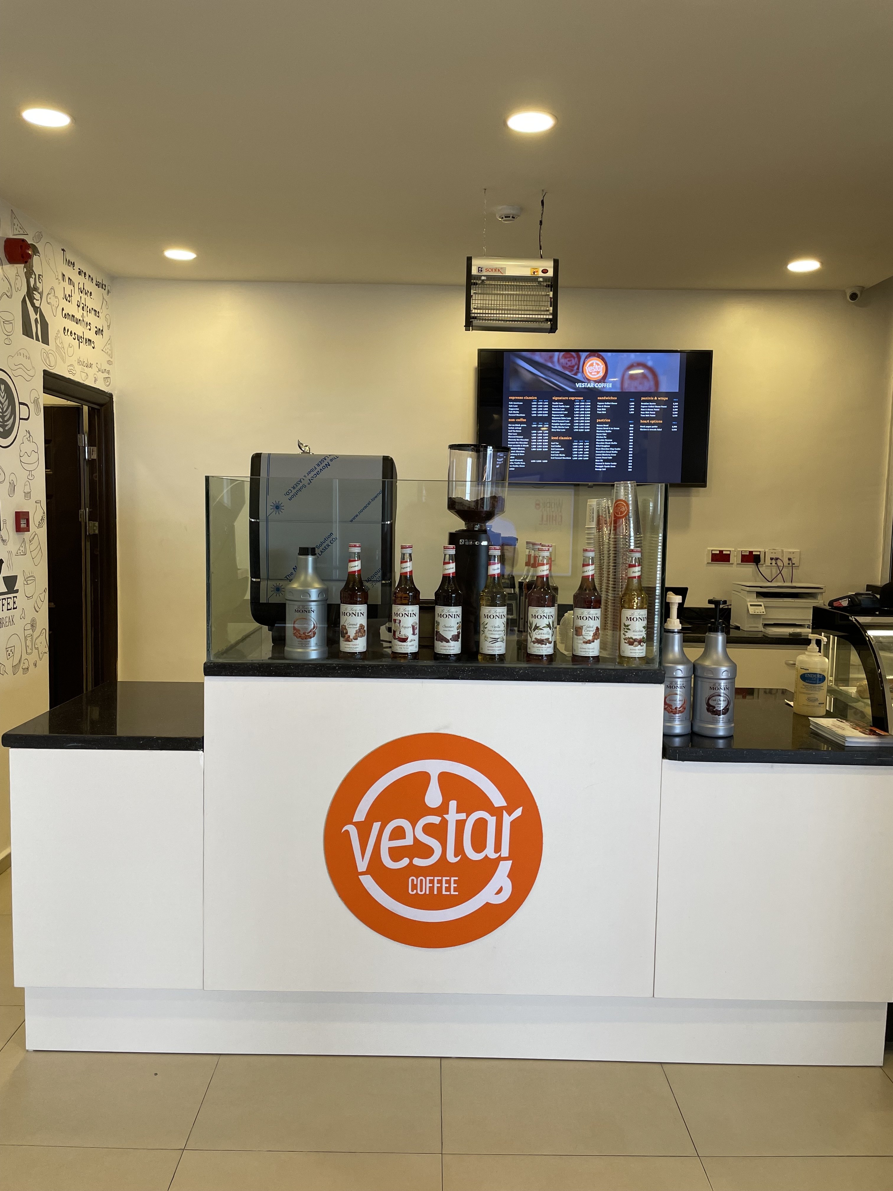 Vestar Coffee stand at Cafe One Co-working space in lekki lagos